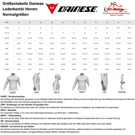 Dainese Laguna Seca 5 2-tlg. schwarz/schwarz/weiß 54