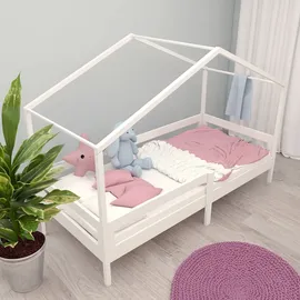 roba Hausbett 90 x 200 cm Holz massiv weiß