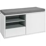 SoBuy Schuhbank, weiß bht ca: 80x46x35cm