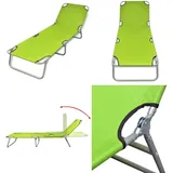 Klappliege Pulverbeschichteter Stahl Apfelgrün - Sonnenliege - Gartenliege - Liege - Relaxliege - Poolliege - Home & Living