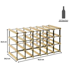 Proregal Weinregal 32,5 x 62,5 x 24,5 cm Natur