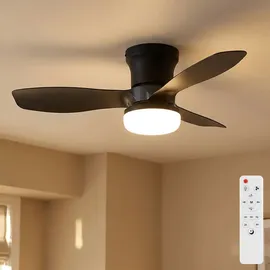 GLOBO Deckenventilator 1-flg. Ø 61 cm schwarz