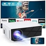 ZDK Neuer Mini Beamer 2024 4K-Unterstützung Full HD 1080P 5G WiFi projektor mit 20000 Lumen für Heimkino kompatibel mit Smartphones/TV-Stick/PS5 /Switch