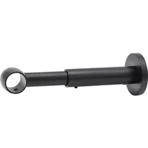 MYDECO Gardinenstange-Halterung Noble 1-läufig ausziehbar Schwarz Ø 2 cm Abstand