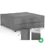 Sanzaro Abdeckung für Loungemöbel Winterfest RipStop-Technologie mit 600D Oxford Gewebe 320g Reißfest und UV-Beständig | 237x237x80cm