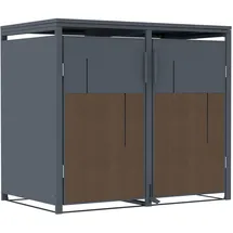 FM-SOLAR Mülltonnenbox 132 x 80 x 116 cm anthrazit
