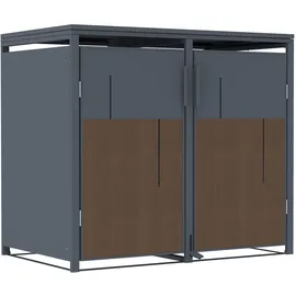FM-SOLAR Mülltonnenbox 132 x 80 x 116 cm anthrazit