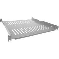 InLine 19" Fachboden, 450mm, 50kg, 1HE, RAL 7035 grau, 19114F
