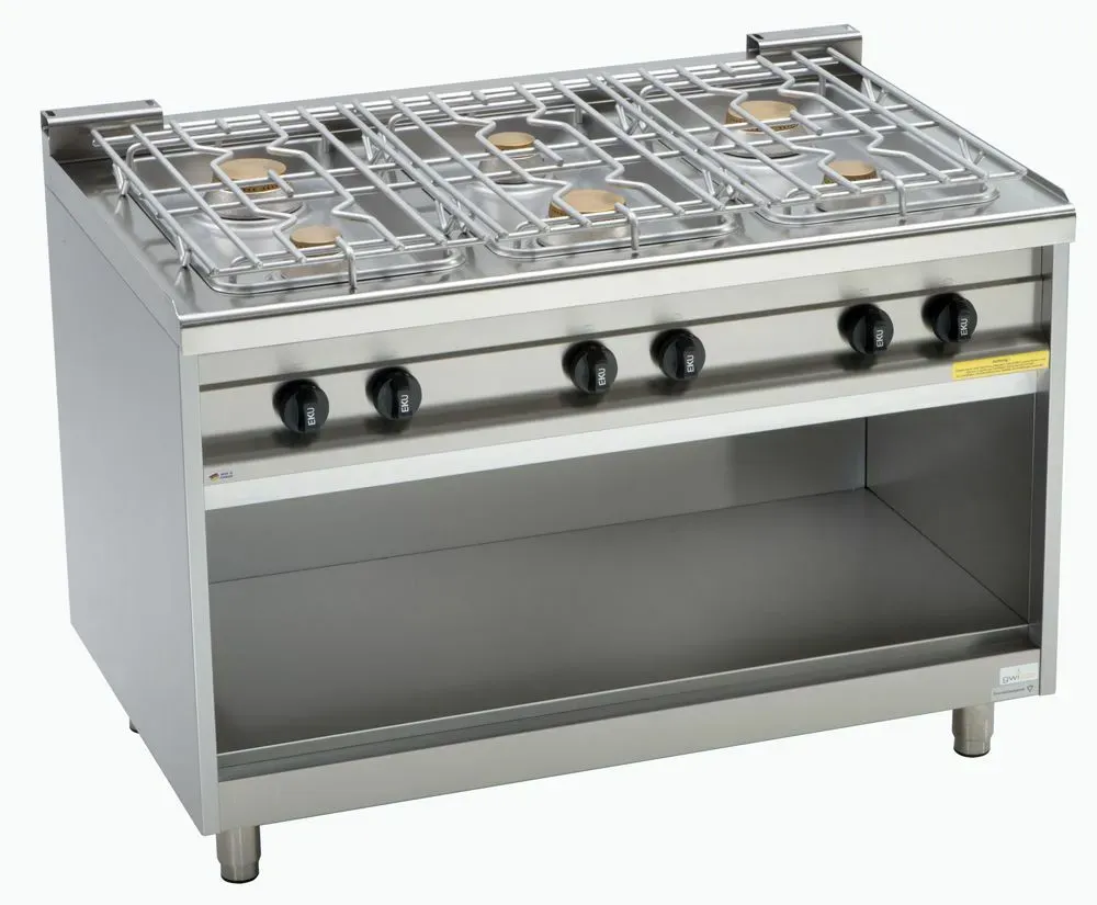 EKU Thermik 850 Gasherd PowerBurner GST-8-B beidseitig bedienbar
