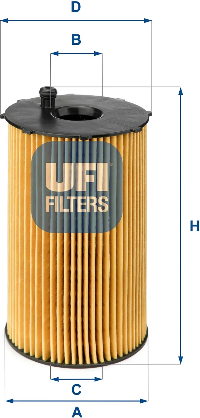 UFI Ölfilter 2506600 Filtereinsatz 151mm für LAND ROVER Citroën Peugeot Ford JAGUAR