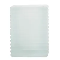 Mank Unbekannt Kerzenglas für Refill Kerzen/Teelichteinsatz, Milchig, 72x72 mm/H 98 mm, 1 Stück