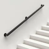 ONLT handlauf,handlauf Industrial,handlauf Bad,handlauf schmiedeeisen, Metall Eisen schwarz handlauf Vintage,geländer außen,für Treppenhaus,Garten,Hauseingang,Gang handläufe 240cm