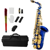 Saxophon Eb Alt Saxophon Students Altsaxophon Altmessing E Flat Sax 802 Schlüsseltyp Holzblasinstrument mit Reinigungsstab Stoffhandschuhe Gurt gepolsterte Tasche