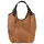 Samantha look Shopper echt Leder, Made in Italy, braun