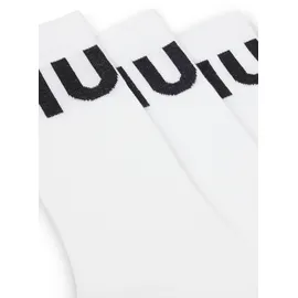 Hugo Socken, mit Statement-Print im 3er-Pack, Weiss, 43-46