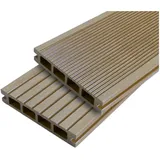 Mccover - Terrassendiele Aus Doppelzelligem Verbundholz – Farbe – Hellbeige, Dicke – 25 Mm, Breite – 14 Cm, Länge – 120 Cm, Überdachte Fläche In M2 – 0,168