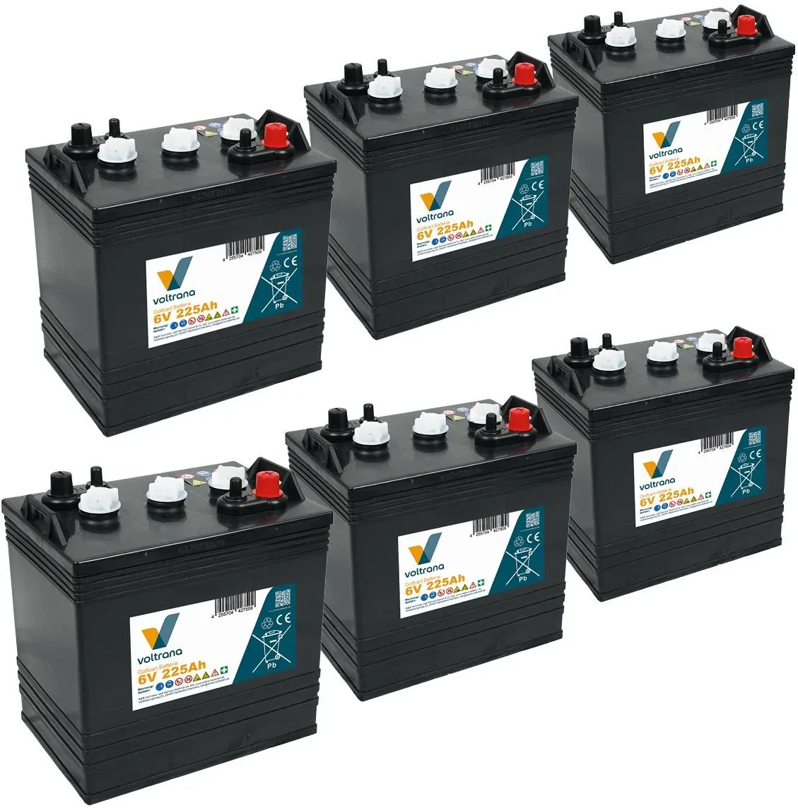 Batterie für Golfcart passend für Yamaha G9 36V 6 x 6V 225Ah – Voltrana Ersatzakku