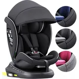 XOMAX 946i Kindersitz drehbar 360° mit ISOFIX, Liegefunktion I mitwachsend I 0-36 kg, 0-12 Jahre, Gruppe 0/1/2/3 I 5-Punkt-Gurt und 3-Punkt-Gurt I Bezug abnehmbar, waschbar I ECE R129