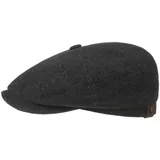 Stetson Hatteras Noir Schirmmütze Damen/Herren - Flatcap mit Wolle und Kaschmir - Wollmütze Herbst/Winter - Ballonmütze mit Flanelfutter - Flat Cap anthrazit 54 cm - 54