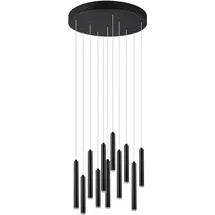 Trio Tubular 11-flg. 40 cm rund schwarz matt