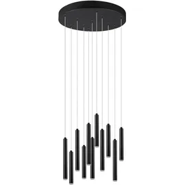 Trio Tubular 11-flg. 40 cm rund schwarz matt