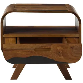 MASSIVMOEBEL24.DE Nachtschrank Mailand 50 x 40 x 43 cm Dunkelbraun