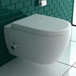 Alpenberger Spülrandloses Dusch WC mit seitlich eingebauter Einhebelarmatur inkl. Kalt-Warm Wasser Anschluss | WC-Sitz mit Absenkautomatik