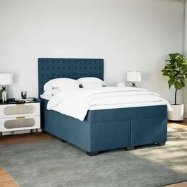 vidaXL Boxspringbett 140 x 200 cm Blau