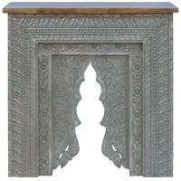 Oriental Galerie Unterschrank Konsolentisch Sideboard Indien Grau 80cm Flur