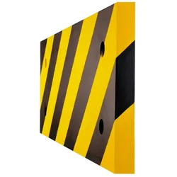 PROREGAL Prallschutz aus Polyurethanschaum für Rundsäulen zum Aufdübeln | HxBxT 20x50x2cm | UV- & lösungsmittelbeständig | Schwarz-Gelb