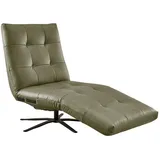 Kawola Relaxliege, Olivgrün, Schwarz, Leder, Echtholz, 1-Sitzer, Füllung: Komfortschaum, 82x115x156 cm, Wohnzimmer, Sessel, Relaxliegen
