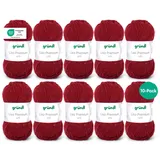 besuche den gründl-store Strickgarn Bordeaux 50 g 10 St.