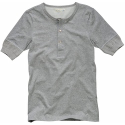 Merz B Schwanen Herren Tshirt Regular Fit Grau einfarbig - 5(M)