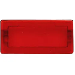 Merten Symbole, rechteckig, neutral, rot-transparent