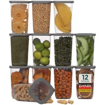 uandu home Vorratsdose Vorratsdosen mit Deckel Luftdicht, Vorratsbehälter Set, BPA Frei, (Vorratsbehälter Set, Aufbewahrungsbox Küche, Luftdichte Aufbewahrungsbox im Set inkl.