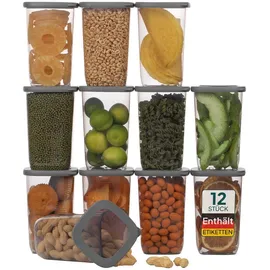 uandu home Vorratsdose Vorratsdosen mit Deckel Luftdicht, Vorratsbehälter Set, BPA Frei, (Vorratsbehälter Set, Aufbewahrungsbox Küche, Luftdichte Aufbewahrungsbox im Set inkl.