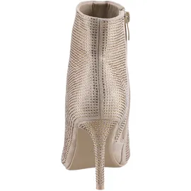 aniston shoes Stiefelette ANISTON SHOES, Damen, Gr. 38, beige, Velourslederimitat, Glitzer, Schuhe Stiefelette, Abendstiefelette mit Glitzersteinchen - NEUE KOLLEKTION