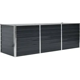 vidaXL Garten-Hochbeet verzinkter Stahl rechteckig 240 x 80 x 77 cm Anthrazit 