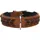 Hunter El Paso Hundehalsband cognac/schwarz 55