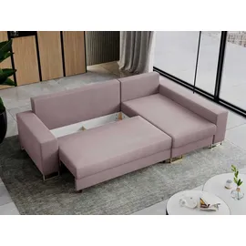 MKS Meble Ecksofa, Dorian Velvet Rosa