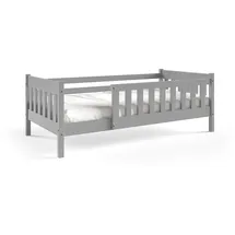 masseno Kinderbett ELSA 80 x 190 cm Kiefer hellgrau silber