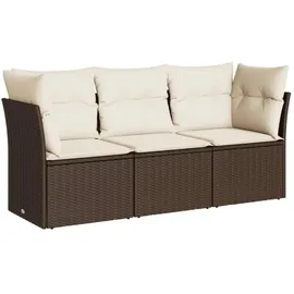 vidaXL Garten-Lounge-Set 3-tlg. braun