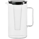 Simax Krug mit Eiseinsatz, Kunstoffdeckel, schwarz, 2,00 Liter