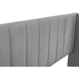 Juskys Polsterbett Savona 120 x 200 cm Hellgrau