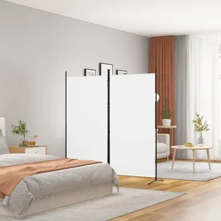 Paravent Outdoor Wetterfest Blackout Curtain 2-TLG. Paravent Weiß 175x180 cm Stoff