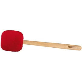 Sonic Energy Gong Schlägel Rot – 39,5 cm – Aus Wolle und Kunstfell – Buchenholzgriff – Für Gongspieler, Percussion, Meditation (MGM-L-R)