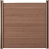 [neu.holz] Lamellenzaun 180 x 180 cm Braun WPC