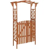 vidaXL Pergola mit Tor 116 x 40 x 204 cm Braun