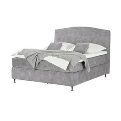 Kings and Queens Boxspringbett   ¦ grau ¦ Maße (cm): B: 204 H: 132