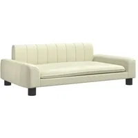 SYFAXTM Kindersofa Creme 90x53x30 cm Kunstleder - Creme